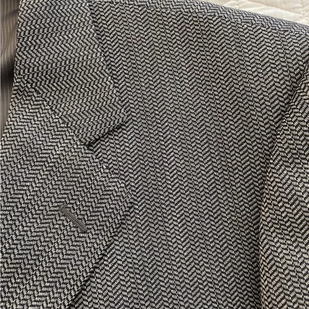 PAL ZILERI Made in‎ Italy Wool Herringbone 3 Button Jacket in Brown Size 44 R